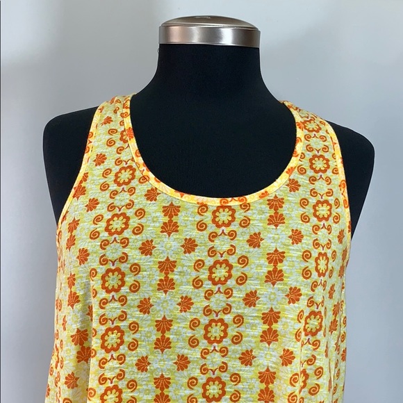 Charming Charlie Summer Boho Razorback Women’s Size L Sleeveless Yellow Tank Top - Picture 2 of 8